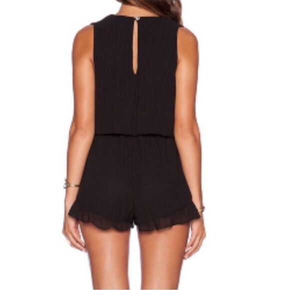 ✨SHOW ME YOUR MUMU Riri Sz Medium Romper in Black Chiffon✨ - Picture 3 of 12